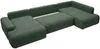 Vente-unique - DAVISO Sofa Stoff Grün - B 204 cm x H 87 cm x L 360 cm Bild 5