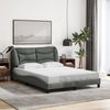 vidaXL Bettgestell ohne Matratze "Hvar" Dunkelgrau 140x190 cm Stoff 3207766 Bild 1