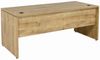 Furni24 Schreibtisch fürs Arbeitszimmer und Home Office - Großer laminierter Computertisch aus Holz, 2 Kabeldurchlässe, Bodengleiter, 2-Personen-Arbeitsplatz (Saphir-Eiche, 160 x 80 x 75 cm) Bild 5