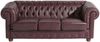 Sofa 3-Sitzer Kalea Bezug Wischleder Buche nussbaum dunkel / rot 21373 Bild 2
