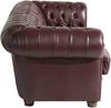 Sofa 3-Sitzer Kalea Bezug Wischleder Buche nussbaum dunkel / rot 21373 Bild 3