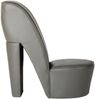 vidaXL Stuhl in Stöckelschuh-Form Grau Kunstleder 248651 Bild 3