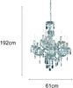 LED Kronleuchter 9-flammig Silber Chrom mit Acryl Kristall Ø 61cm Bild 4