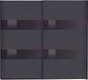 Schwebetürenschrank ALTONA 2-trg. graphit Glas grey 225 cm Bild 3