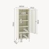 Schuhschrank Coleraine 115x43x35 cm mit Fach Cremeweiß [en. casa] Bild 5