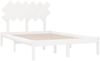 vidaXL Massivholzbett Weiß 135x190 cm 4FT6 Double [3104844] Bild 4