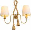 Casa Padrino Luxus Doppel Wandleuchte Vintage Messing / Weiß H. 49,5 cm - Luxus Leuchten Bild 5