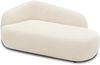 DOMO. collection Recamiere 700013, Liege mit Zierkissen, oval, Füße mit Filzgleitern, Chaiselongue, Sofa, Polstergarnitur, 183 x 105 x 75 (BxTxH), beige Bild 3