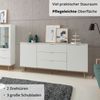 KHG Sideboard 2-türig mit Einlegeboden 3 Schubladen Scandi, Kommode aus Holzwerkstoff weiß foliert für Wohnzimmer und Esszimmer, 180 x 87 x 40 cm (B/H/T) Bild 4