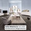 KHG Sideboard 2-türig mit Einlegeboden 3 Schubladen Scandi, Kommode aus Holzwerkstoff weiß foliert für Wohnzimmer und Esszimmer, 180 x 87 x 40 cm (B/H/T) Bild 3