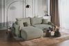 Selsey Cushi Ecksofa mit Schlaffunktion, Ottomane links, Salbeigrün-Chenille Bild 3