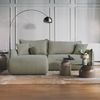 Selsey Cushi Ecksofa mit Schlaffunktion, Ottomane links, Salbeigrün-Chenille Bild 2
