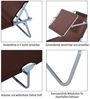 Outsunny Gartenliege Strandliege klappbar mit Sonnenschutz Braun 187 x 58 x 36 cm, Liege, 1 St, Sonnenliege, Durchgehend Bild 3
