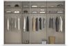 rauch Quadra, Kleiderschrank, Schiebetürenschrank, 3-türig, mit 4 Kleiderstangen und 8 Einlegeböden, Farbe Weiß, BxHxT 315x229x62cm Bild 5