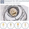 ZMH Pendelleuchte Esstisch Esstischlampe Glas - 4 Flammig Modern Hängeleuchte G9 Lang Esszimmerlampe 120CM Höhenverstellbar Kristall Design Hängelampe für Wohnzimmer Esszimmer ohne Leuchtmittel Bild 3