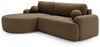 GrainGold Ecksofa L-Form AURIO mit Schlaffunktion und Bettkasten - Braun, Links, Wellenfedern, T30-Schaum Bild 4