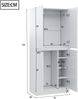 Kleiderschrank 70x40x170 cm in Weiß mit Doppeltür und praktischem Staufach Bild 4