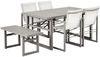 Gartenesstisch Vevi aus Aluminium, modern, beige, für 4–6 Personen, 160x90 cm Bild 3