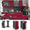Küchenunterschrank Fame-Line Bordeaux Hochglanz 40 cm ohne Arbeitsplatte Vicco Bild 2