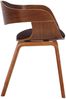 Besucherstuhl LONDON Stoff - 73x49x46cm, Walnuss/Braun Stoff Holz Gestell Konferenzstuhl Wartezimmerstuhl Bild 4