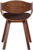 Besucherstuhl LONDON Stoff - 73x49x46cm, Walnuss/Braun Stoff Holz Gestell Konferenzstuhl Wartezimmerstuhl Bild 5
