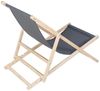 Strandliege Holz Liegestuhl Gartenliege Sonnenliege Strandstuhl - klappbar - Anthrazit Bild 3