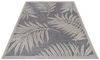 Hanse Home Paru Outdoor Teppich Wetterfest – Modernes Palmen Muster Florales Design, Wasserfest robuster Aussenteppich Flachgewebe für Garten, Balkon, Terrasse, Wohnzimmer – Grau Creme, 155x235 cm Bild 4
