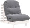 vidaXL Futon Schlafsofa mit Matratze Weiß 70x206x11 Massivholz Kiefer 846752 Bild 2