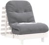 vidaXL Futon Schlafsofa mit Matratze Weiß 70x206x11 Massivholz Kiefer 846752 Bild 4