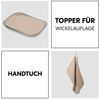 Hauck Topper und Handtuch für Wickelauflage, Atmungsaktives Musselin und Frottee Stoff, Waschbar bei 60° C, für Junge und Mädchen, geeignet für hauck Change N Clean Baby Wickelunterlauge (Beige) Bild 3