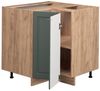 Eckunterschrank Fame-Line Grün-Gold Landhaus 80.5 cm ohne Arbeitsplatte Vicco Bild 4