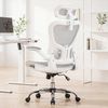 COMHOMA Bürostuhl Ergonomisch, Schreibtischstuhl mit Verstellbarer Kopf-/Armlehnenstütze, Lendenwirbelstütze, Gaming Stuhl Wippfunktion, Chefsessel aus Mesh Bild 2