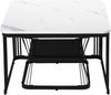 Couchtisch-Set 65x65x45/45x45x39,5 cm, 2-teilig, MDF in Marmoroptik, Stahlgestell Bild 5