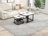 Couchtisch-Set 65x65x45/45x45x39,5 cm, 2-teilig, MDF in Marmoroptik, Stahlgestell Bild 2