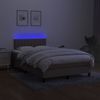 Boxspringbett mit Matratze & LED Stoff Taupe 120x200 cm, Härtegrad: H2 [3133305] Bild 4