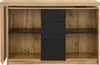 Vente-unique - PAVELO Büromöbel Holz, Platte SchwarzBeige - B 42 cm x H 76,5 cm x L 190 cm120 cm Bild 5