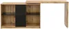 Vente-unique - PAVELO Büromöbel Holz, Platte SchwarzBeige - B 42 cm x H 76,5 cm x L 190 cm120 cm Bild 4