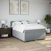 Boxspringbett mit Matratze, Stoff, Viereckige, grauer Fuß, Hellgrau, 140x190 cm, false Bild 3