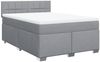 Boxspringbett mit Matratze, Stoff, Viereckige, grauer Fuß, Hellgrau, 140x190 cm, false Bild 2