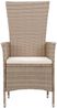 vidaXL Gartenstühle 2 Stk. mit Auflagen Poly Rattan Beige 46063 Bild 5