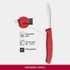 VICTORINOX Kochmesser silber, rot glänzend, poliert, Klinge: 8,0 cm Bild 4
