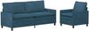 vidaXL Sofa Set 2 pcs Blau Samt 3417117 Bild 2