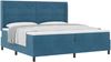 vidaXL Boxspringbett mit Matratze mit Kopfteil Blau 100x200 cm Samt 3342030 Bild 2