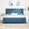 vidaXL Boxspringbett mit Matratze mit Kopfteil Blau 100x200 cm Samt 3342030 Bild 3