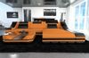 Stoff Ecksofa Turino L Form - Mikrofaserstoff - apricot-schwarz - Rechts Bild 5