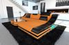 Stoff Ecksofa Turino L Form - Mikrofaserstoff - apricot-schwarz - Rechts Bild 3