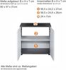 Waschbeckenunterschrank 'LINE', weiß/Rauchsilber Bild 5
