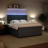 vidaXL Boxspringbett mit Matratze Dunkelgrau 180x200 cm Samt 3293285 Bild 4