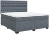 vidaXL Boxspringbett mit Matratze Dunkelgrau 180x200 cm Samt 3293285 Bild 3