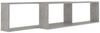 vidaXL Würfelregale 2 Stk. Betongrau 100x15x30 cm Holzwerkstoff 807091 Bild 4